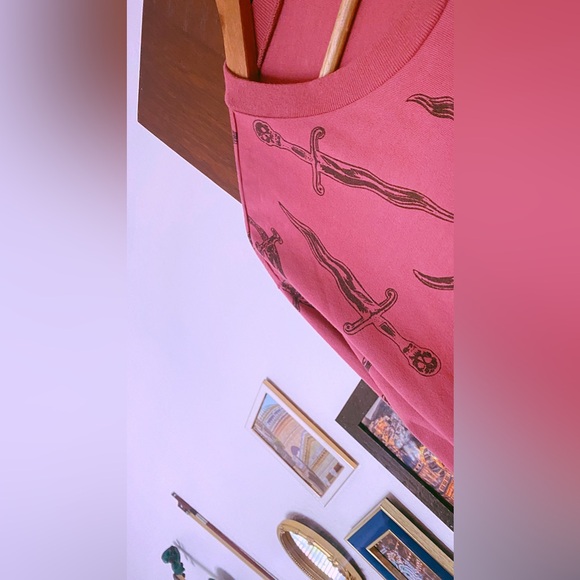 SOLD💥 Pink Supreme Long Sleeve Shirt w/ Swords (Retail $275) - Picture 4 of 7